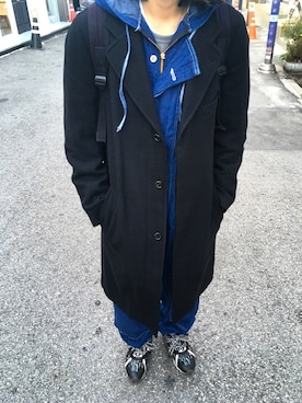 「Ann DEMEULEMEESTER（アンドゥムルメステール）のアイテム（ジャケット/アウター）」を使った、SehwanChoiさん（メンズ・178cm）の秋コーディネート