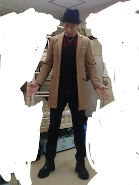 「アイテム（チェスターコート）」を使った、MASAKIさん（メンズ・182cm・10代）の秋コーディネート