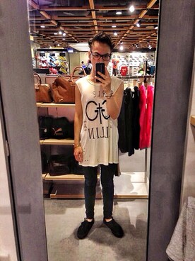 「UNIF（ユニフ）のアイテム（タンクトップ）」を使った、OPZWさん（メンズ・167cm）の春コーディネート