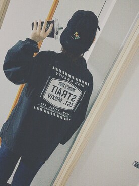 「Burner（バーナー）のアイテム（ナイロンジャケット）」を使った、youngokさん（レディース・165cm）の春コーディネート