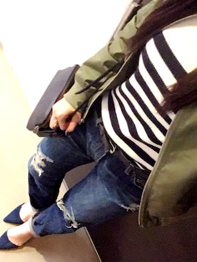 「OLIVE des OLIVE（オリーブデオリーブ）のアイテム（MA-1）」を使った、ｍａｒｉさん（レディース・159cm）の秋コーディネート