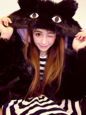 「SNIDEL（スナイデル）のアイテム（チュニック）」を使った、Abby 馮媛甄さん（レディース・160cm）の冬コーディネート