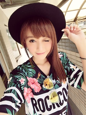 「ROCKCOCO（ロックココ）のアイテム」を使った、Abby 馮媛甄さん（レディース・158cm）の夏コーディネート