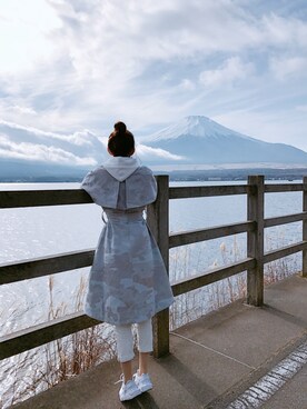 「If&n（イフアンドエヌ）のアイテム」を使った、Abby 馮媛甄さん（レディース・158cm）の冬コーディネート