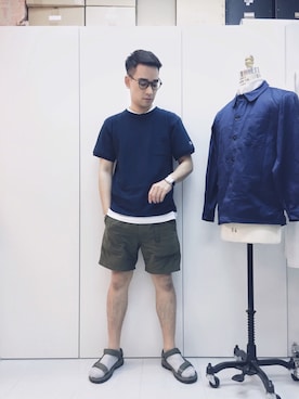 「shorts」｜「アイテム（その他アウター）」を使った、boteさん（メンズ・168cm）の夏コーディネート