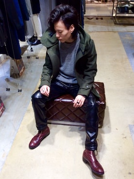 「HAMNETT（ハムネット）のアイテム（ジャケット/アウター）」を使った、潤さん（メンズ・175cm）の秋コーディネート