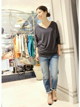 イエナスローブ町田　スタッフさん（レディース・158cm）の夏コーディネート