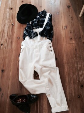 「OLD NAVY（オールドネイビー）のアイテム（シャツ/ブラウス、ブルー系）」を使った、dome☆さん（レディース・159cm）の秋コーディネート