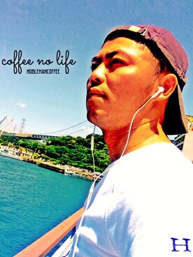 「Eddie Bauer（エディーバウアー）のアイテム（キャップ）」を使った、noblemancoffeeさん（メンズ・183cm）の夏コーディネート