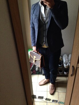 「SEVENDAYS=SUNDAY（セブンデイズサンデイ）のアイテム（ダウンジャケット/コート）」を使った、RYO HIJIRIさん（メンズ・174cm）の冬コーディネート