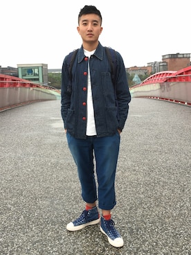 「pullover」｜「アイテム（ジャケット/アウター）」を使った、Spockさん（メンズ・175cm）の春コーディネート