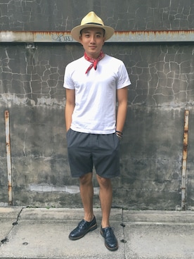 「menswear」｜「アイテム（その他シューズ）」を使った、Spockさん（メンズ・175cm）の夏コーディネート