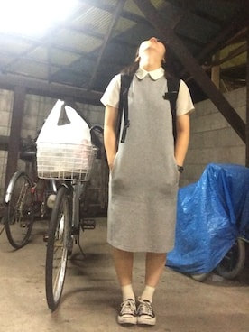 「くつした」｜「アイテム（アナログ腕時計）」を使った、ヤスミさん（レディース・161cm）の夏コーディネート
