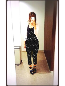 「COCO DEAL（ココディール）のアイテム（オールインワン・サロペット）」を使った、aichaaan79さん（レディース・164cm）の夏コーディネート