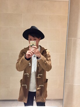 「クリスマス」｜「アイテム（ダッフルコート）」を使った、けーんさん（メンズ・170cm）の冬コーディネート