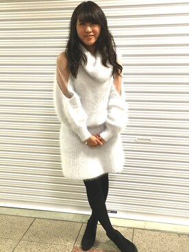 「シースルー」｜「アイテム（ブーティ）」を使った、miiさん（レディース・160cm）の秋コーディネート