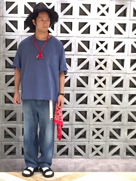 「HAV-A-HANK（ハバハンク ）のアイテム」を使った、boy.さん（メンズ・171cm）の夏コーディネート