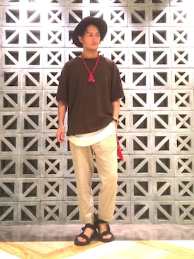 「HAV-A-HANK（ハバハンク ）のアイテム」を使った、boy.さん（メンズ・171cm）の夏コーディネート