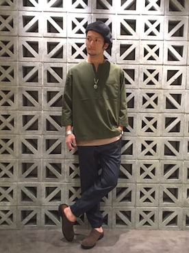 「スキッパーシャツ」｜「アイテム（ハンチング/ベレー帽）」を使った、boy.さん（メンズ・171cm）の夏コーディネート