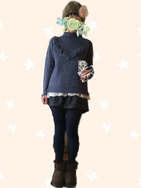 「SMADDY（スマディー）のアイテム」を使った、konatsukoさん（レディース・161cm）の冬コーディネート