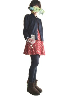 「JILL STUART（ジルスチュアート）のアイテム（ブルゾン）」を使った、konatsukoさん（レディース・161cm）の冬コーディネート