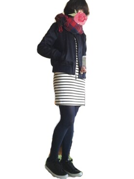 「JILL STUART（ジルスチュアート）のアイテム（ブルゾン）」を使った、konatsukoさん（レディース・161cm）の冬コーディネート