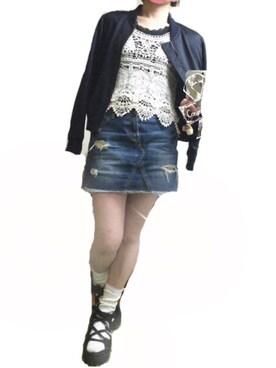 「JILL STUART（ジルスチュアート）のアイテム（ブルゾン）」を使った、konatsukoさん（レディース・161cm）の春コーディネート