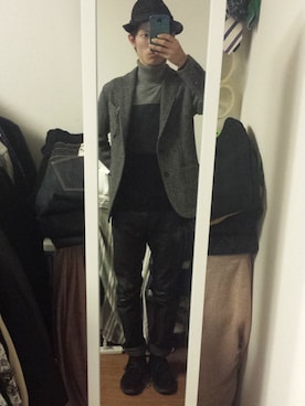 「FREAK'S STORE（フリークスストア）のアイテム（テーラードジャケット）」を使った、ばたやんさん（メンズ・170cm）の冬コーディネート
