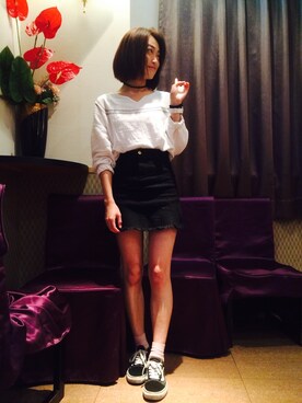 「Lulus（-）のアイテム（アクセサリー）」を使った、茹茹兒✨さん（レディース・158cm）の夏コーディネート