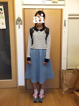 「coenスタッフスタイリング」｜「アイテム（レッグウェア）」を使った、suminさん（レディース・157cm）の秋コーディネート