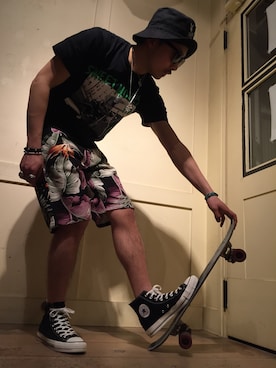 「schott(ショット)のアイテム(ブレスレット)」を使った、Tomoya Miuraさん(メンズ・169cm)の春コーディネート