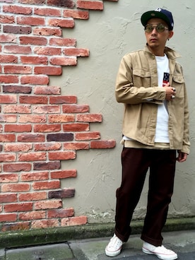 「CAZAL（カザール）のアイテム」を使った、Tomoya  Miuraさん（メンズ・169cm）の秋コーディネート