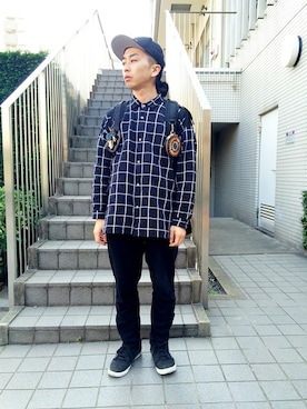 「DETAILS（ディテールズ）のアイテム」を使った、photographer Himeさん（メンズ・163cm）の春コーディネート