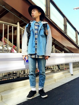 「白ソックス」｜photographer Himeさん（メンズ・163cm）の春コーディネート