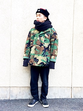 「DETAILS（ディテールズ）のアイテム（シューズ）」を使った、photographer Himeさん（メンズ・163cm）の冬コーディネート