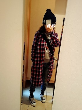 「Arnold Palmer（アーノルドパーマー）のアイテム（シャツワンピース）」を使った、akotekaさん（レディース・153cm）の春コーディネート