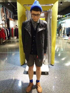 「DEMARCOLAB（デマルコラブ）のアイテム（トップス）」を使った、Softman Chenさん（メンズ・180cm）の秋コーディネート