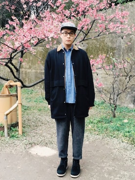「ADLIB（アドリブ）のアイテム（キャップ）」を使った、Softman Chenさん（メンズ・180cm）の春コーディネート