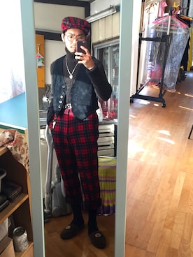 「chigo（チーゴ）のアイテム（アクセサリー）」を使った、ひろし！さん（メンズ・167cm）の冬コーディネート