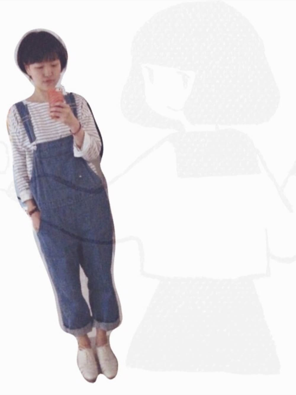 「Clarksのアイテム（その他シューズ、ホワイト系）」を使った、AmberRUANさん（レディース・161cm）の春コーディネートの1枚目の写真