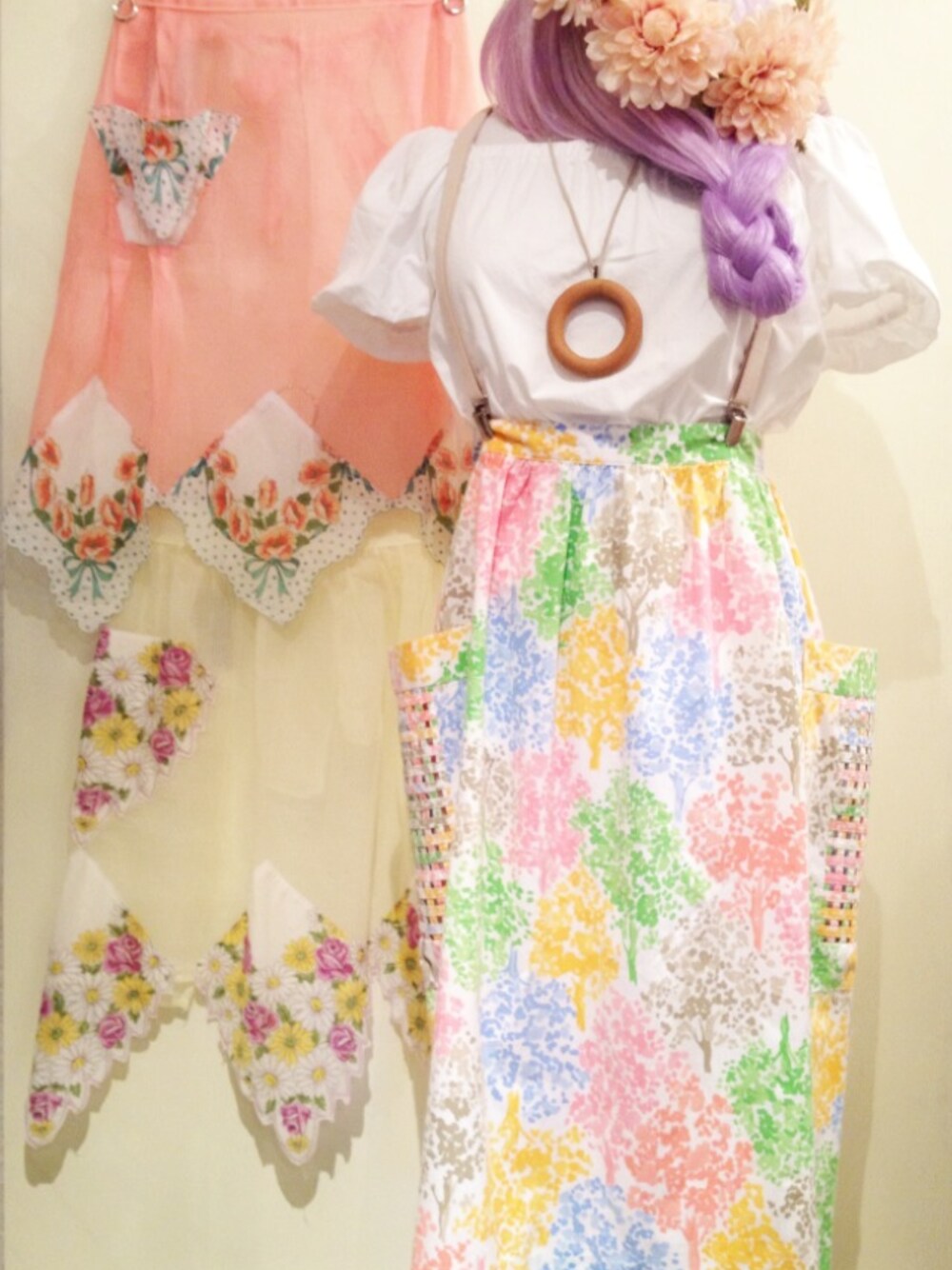「ＶＩＮＴＡＧＥ　ウッドペンダント（ネックレス、ベージュ系）」を使った、G2?さん（レディース・160cm）の夏コーディネートの1枚目の写真