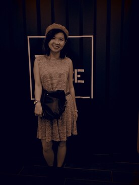 「stradivarius（ストラディバリウス）のアイテム（キャップ）」を使った、kaichristinaさん（レディース・152cm）の秋コーディネート