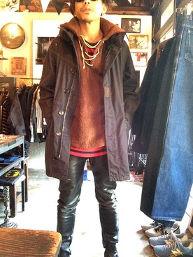 「Ralph Lauren」｜「アイテム（ステンカラーコート）」を使った、smithさん（メンズ・168cm）の秋コーディネート