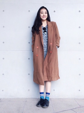 「TAIPEI」｜「アイテム（ダッフルコート）」を使った、Janeさん（レディース・168cm）の冬コーディネート