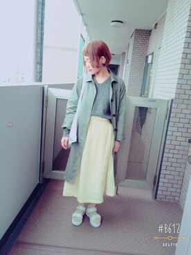 「シャンブル ドゥ シャーム(chambre de charme)」｜「アイテム（サンダル）」を使った、eriさん（レディース・158cm）の春コーディネート