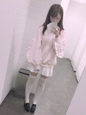 「BUBBLES（バブルス）のアイテム（パーカー）」を使った、バイちゃんさん（レディース・171cm）の秋コーディネート