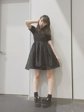 「BUBBLES（バブルス）のアイテム（シューズ）」を使った、バイちゃんさん（レディース・171cm）の夏コーディネート
