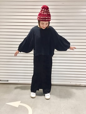 「バルーンスリーブ」｜muuさん（レディース・150cm）の冬コーディネート