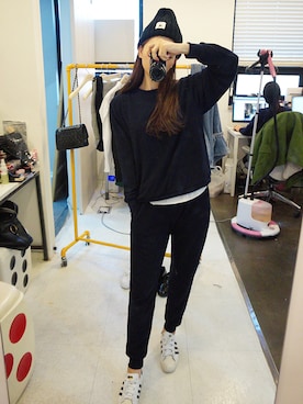 「アイテム（Tシャツ/カットソー、その他）」を使った、츄さん（レディース・164cm）の春コーディネート