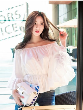 「chuu（チュー）のアイテム」を使った、츄さん（レディース・164cm）の春コーディネート